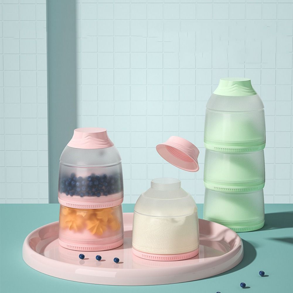 Baby Food Dispenser - صندوق حليب الأطفال ثلاثي الطبقات بسعة
