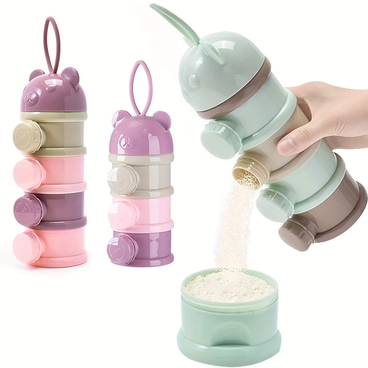 Baby Food Pouches - حاوية مسحوق حليب الأطفال ذات سعة