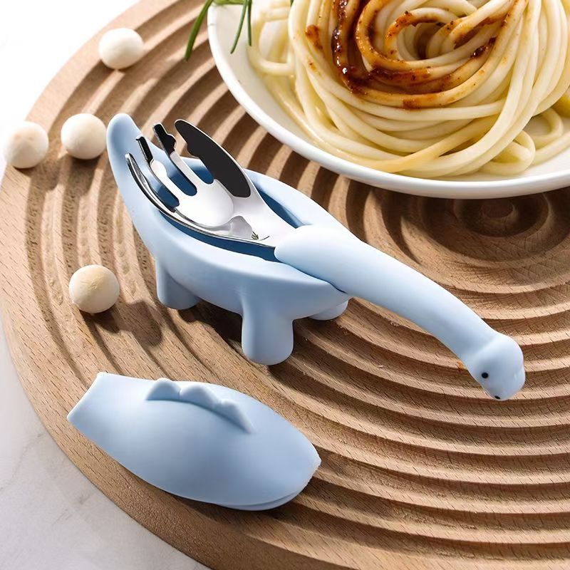 Baby Food Knife Set - ديناصور تغذية الطفل مجموعة أدوات المائدة