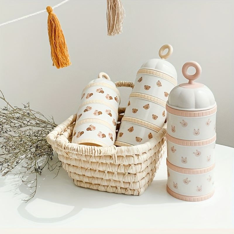 Baby Food Dispenser - 3 طبقات موزع مسحوق حليب الأطفال