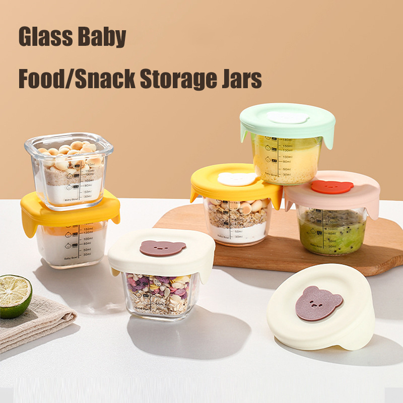 Baby Food Nestle - برطمانات تخزين أغذية الأطفال الزجاجية 180