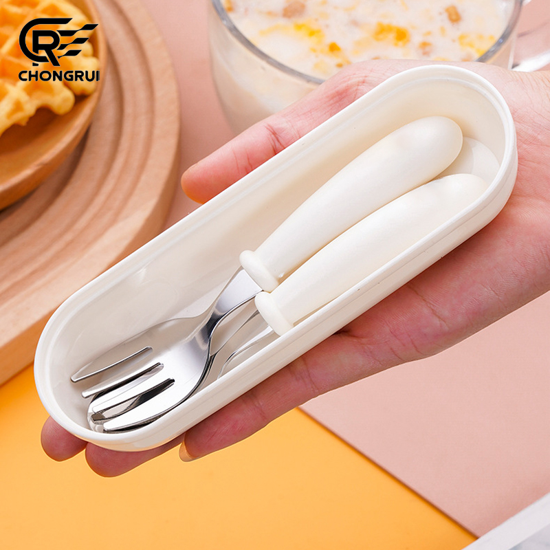 Baby Food Knife Set - ملعقة وشوكة تدريبية للأطفال الصغار من