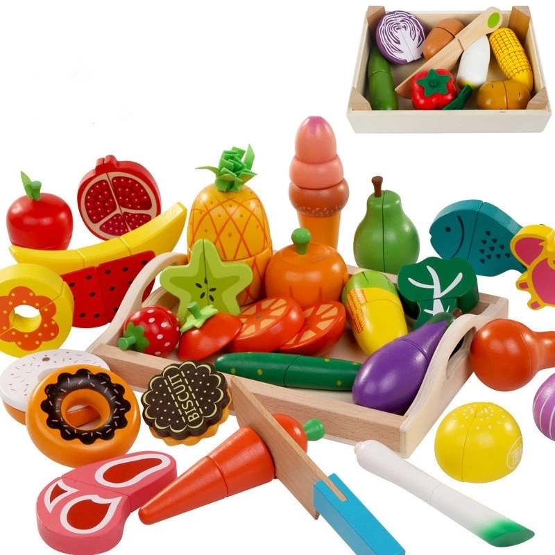 Baby Food Cooking Set - DIY لطيف خشبية قطع الفاكهة الخضار