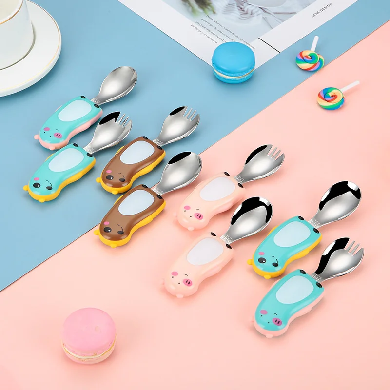 Baby Food Knife Set - مجموعة أدوات مائدة محمولة للأطفال 304