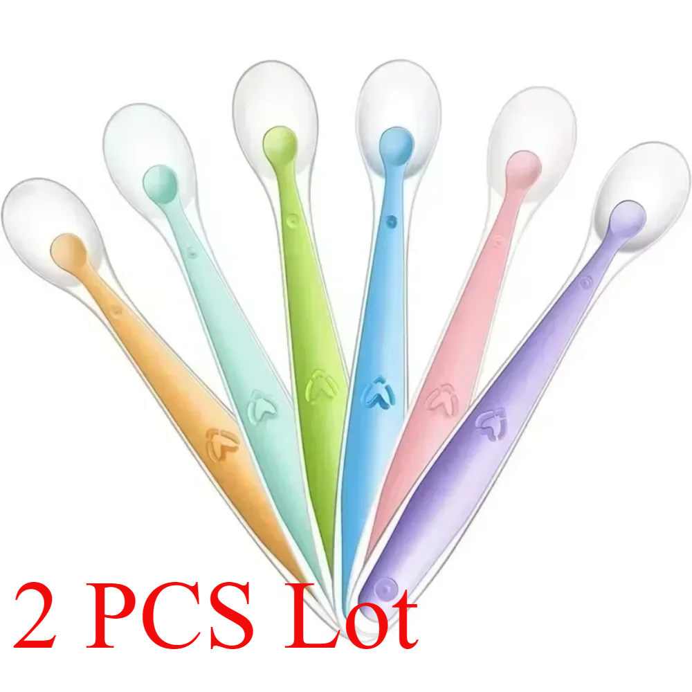 2/1 قطعة ملعقة سيليكون للطفل ا - مراجعة Baby Food Utensil وسعره