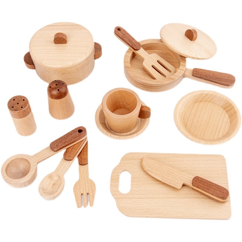 مجموعة ألعاب مطبخ خشبية للأطفا - مراجعة Baby Food Utensil وسعره