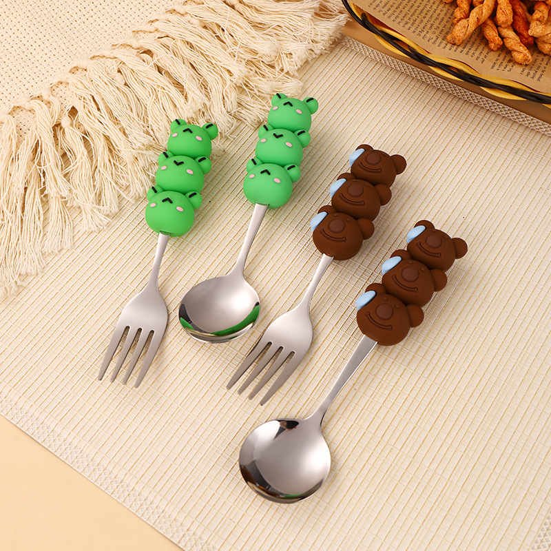 طقم ملعقة وشوكة للأطفال من الف - مراجعة Baby Food Knife Set وسعره