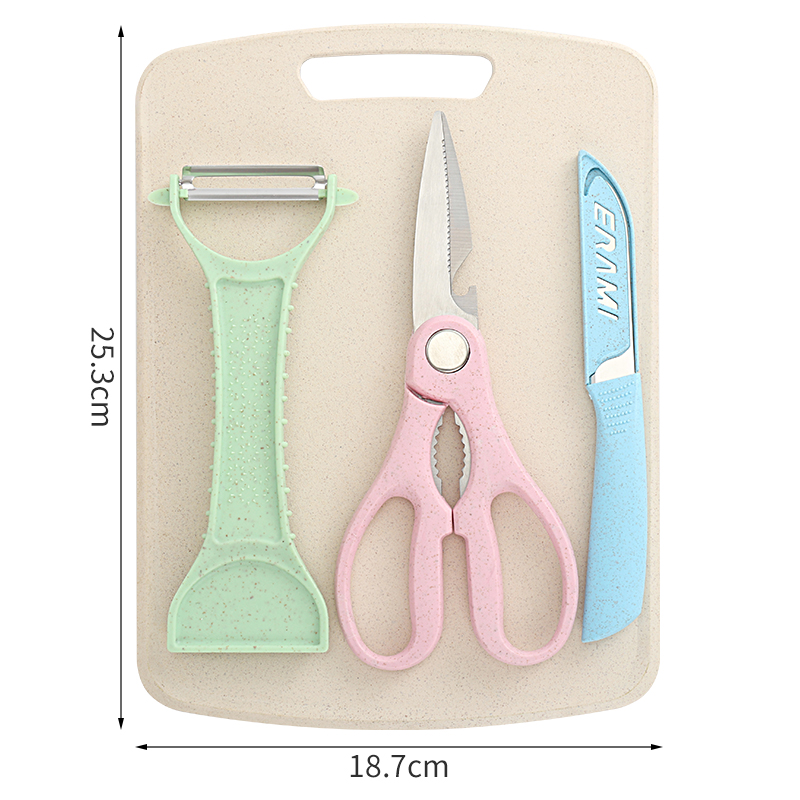 مجموعة ألواح تقطيع من قش القمح - مراجعة Baby Food Knife Set وسعره