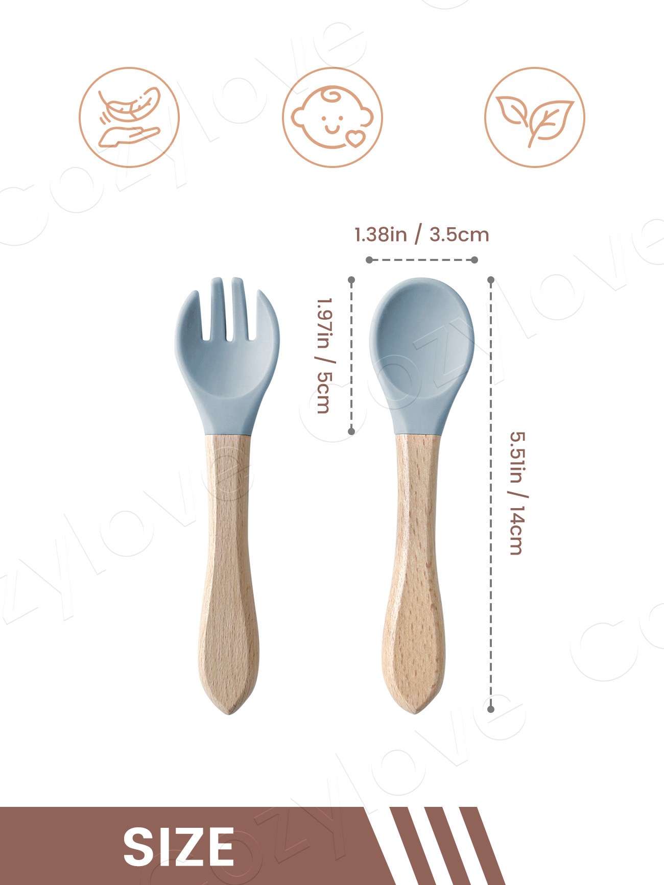 مجموعة شوكة وملعقة سيليكون للأ - مراجعة Baby Food Utensil وسعره