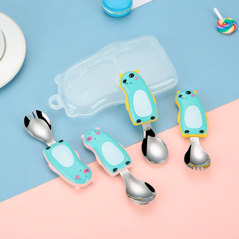 مجموعة أدوات مائدة محمولة للأط - مراجعة Baby Food Knife Set وسعره